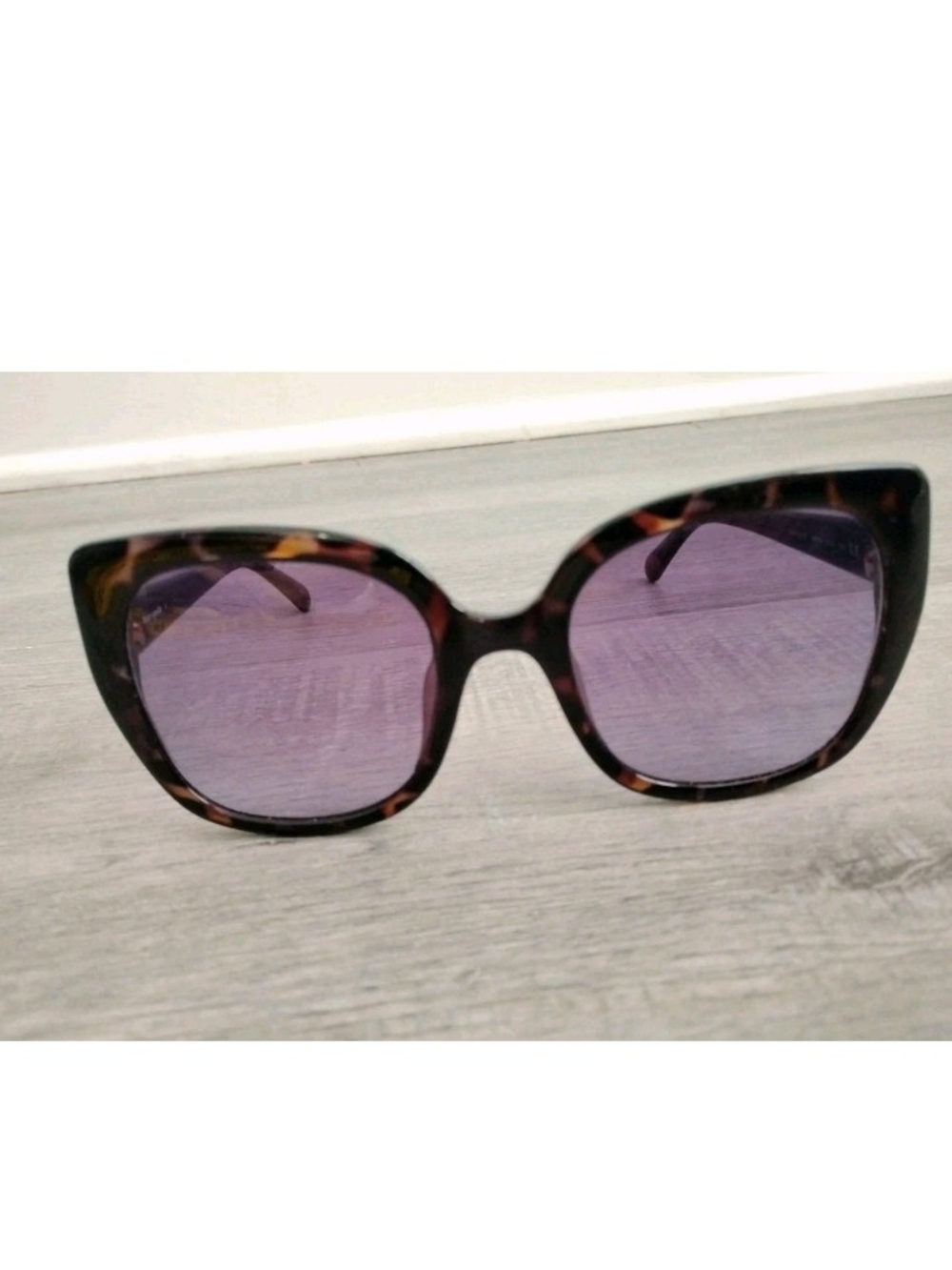 Kate Spade Shaina 56MM Oversize Square Tortoiseshell Sunglasses Purple Lens